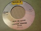 BLUES LIGHTNIN' HOPKINS Hear Me Talkin'/Lightnin's Stomp HERALD 531 MINT-
