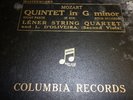 MOZART Quintet in G Minor K.516 LENER STRING QUARTET 4x 12