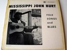 MISSISSIPPI JOHN HURT Folk Songs and Blues US LP PLP 13157 PIEDMONT UNPLAYED 