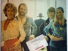 ABBA - WATERLOO 7/45 SINGLE SWEEDEN EXPORT 74 EUROVISION PORTUGAL STICKER M-/NM