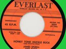 JAMES SPURILL & BAND Honky Tonk Huckle Buck 45rpm Everlast 1957
