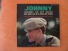 45T JOHNNY HALLYDAY / JOHNNY LUI DIT ADIEU /  BANDEAU NOIR