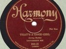Harmony 262H Univ Six ( HOT California Ramblers) THAT'S A GOOD GIRL in E+ 1926