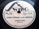 DJANGO REINHARDT and HIS ORCHESTRA zuidersee blues SWING 78 RPM / EX-