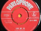 THE BEATLES LOVE ME DO RED PARLOPHONE LABEL EARLY STAMPERS EX- LISTEN BOTH SIDES