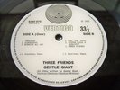 GENTLE GIANT THREE FRIENDS VERTIGO SWIRL 1st Press LP UK Original  Rock Prog