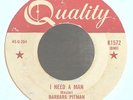 Rockabilly 45-Barbara Pittman-I Need A Man-Quality 1572-Canada-Sun-Nice VG