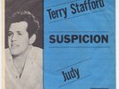 TERRY STAFFORD Suspicion / Judy RARE Denmark 45 UNIQUE p/s popcorn teen LISTEN