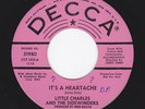 LITTLE CHARLES & SIDEWINDERS soul promo 45 HEAR heartache on DECCA