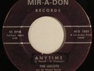 ASCOTS northern soul 45 on MIR-A-DON “Anytime” / “Sometimes I Wonder” nice HEAR