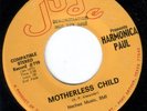 SOUL BLUES 45 HARMONICA PAUL MOTHERLESS CHILD/TRAVELIN' BLUES JUDE 719 texas