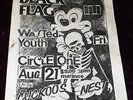 RARE 1981 BLACK FLAG FLYER WASTED YOUTH CIRCLE ONE @ CUCKOO'S NEST PUNK KBD