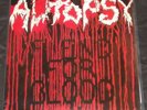 AUTOPSY / FIEND FOR BLOOD - RARE EARLY UK ORIG 1991 PEACEVILLE LP + INNER EX/EX