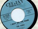 THE VINES 1961  Doo Wop 45 VG++ I MUST SEE YOU AGAIN - CEE JAY 582