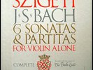 Szigeti: Bach Violin Sonatas & Partitas - Vanguard BG 627/9, beautiful copy