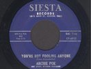 Archie Poe  You're Not Fooling Anyone  RARE OHIO COUNTRY BOP 45 HEAR