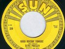 GROUP (3) ELVIS PRESLEY 45's ON SUN LABEL EARLY REISSUES, THICK VINYL, FLAT EDGE