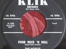 Rare Original The Nobles Poor Rock 'N Roll/Ting-A-Ling on Klik #305 Doo-Wop