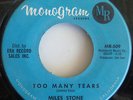 Northen Soul 45 MILES STONE Too Many Tears on MONOGRAM HEAR