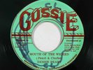 Reggae 45 DENNIS PEART Mouth Of The Wicked on Gussie VG++