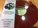 AC DC LIVE AT ATLANTIC STUDIOS RED VINYL LP. MINT