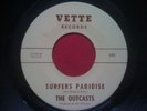 THE OUTCASTS Surfers Paridise on VETTE Records 425 RARE Surf 45 Surfing