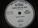 Eddie Burns Dealing With the Devil Miss Jessie Lee rare DeLuxe promo blues 78rpm