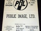 RARE 1983 PUBLIC IMAGE LTD LARGE POSTER FLYER @ PALLADIUM PUNK SEX PISTOLS KBD