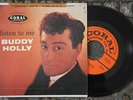 BUDDY HOLLY Listen To Me CORAL U.S. Picture Sleeve EP + 7