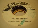 BLUES SONNY BOY WILLIAMSON Let Me Explain CHECKER 834 VG++ DJ