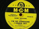  3X Hank Williams MGM 78s   I'm So Lonesome, Cold Cold Heart and More