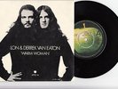 LON & DERREK VAN EATON Warm Woman (Apple 46) UK 1972 DEMO PS 45 VG++ Beatles