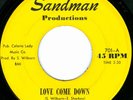 THE FUGITIVES Love Come Down FUNK 45 on SANDMAN VG++