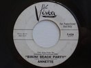 1964 Rock 45 ANNETTE BIKINI BEACH PARTY  Vista 436 dj promo  LISTEN