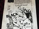 RARE 1980 BLACK FLAG FLYER UXA ADOLESCENTS SCREWS @ BACES HALL RIOT PUNK KBD