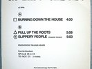 TALKING HEADS - BURNING DOWN THE HOUSE * 1983 Rare PROMO * NM * HEAR