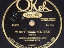 Louis Armstrong Hot Five-West End Blues/Fireworks Okeh 41078 78 jazz classic