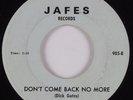 Garage 45 BARONS Don't Come Back No More JAFES HEAR