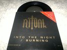 RITUAL Into the night/Burning rare single.UK Romany record lable. NWOHM