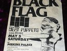 RARE 1984 BLACK FLAG FLYER MEAT PUPPETS NIG-HEIST MY WAR @ PERKINS HARDCORE KBD