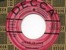 Northern Soul 45 EDDIE HURT Afraid of Love on Decca 31481 Promo VG+