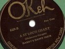 Harry's Happy Four, A St Louis Chant, Swingin the Swing, Okeh 8229 78 rpm