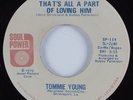 70's Soul 45 TOMMIE YOUNG That's All A Part Of Loving Him SOUL POWER HEAR