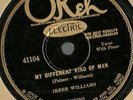 Irene Williams, Clarence Williams, My Different Kind of Man, Okeh 41104 78 rpm