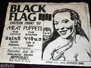 RARE 1983 BLACK FLAG FLYER EASTERN FRONT MEAT PUPPETS STAINS @ AQUATIC PARK KBD