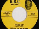 BETHEA THE MASK MAN soul funk 45 “Stand Up / Ghetto Love” on BBC (DC) nice HEAR