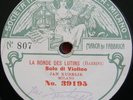 JAN KUBELIK Fonotipia 807 La Ronde des Lutins/Moto Perpetuo Violin