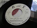 Frank Houston Jr 45 Why Did You Lie/I Know I was Wrong Rare Doowop Northern