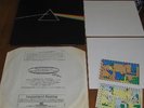 Pink Floyd rare '73 UK press LP The Dark Side of the Moon M- 2 Poster 2 Stickers