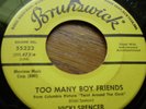 Vicki Spencer, Too Many Boy Friends, Brunswick # 55222, M-